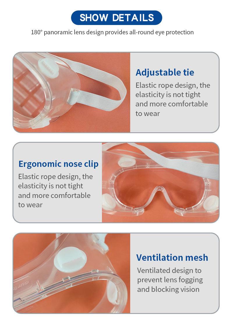 Disposable Lightweight Medical Goggles for Virus Protection