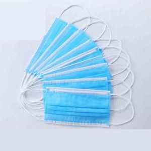 En14683 TUV Tested Blue-White Non Woven Hospital 3ply Medical Surgical Face Facial Mask