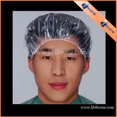 Disposable Transparent Plastic Shower Hat/Hairnet