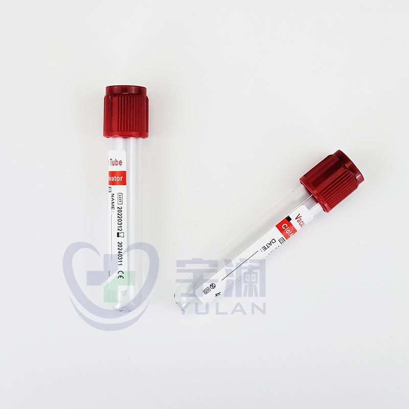 Disposable Pet Vacuum Blood Collection Tube Red Cap Clot Activator Tube