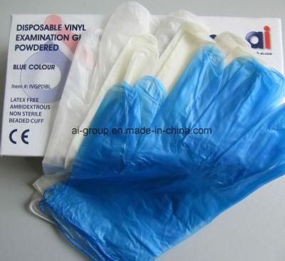Disposable Clear Powder Free Vinyl Gloves for Medical Use