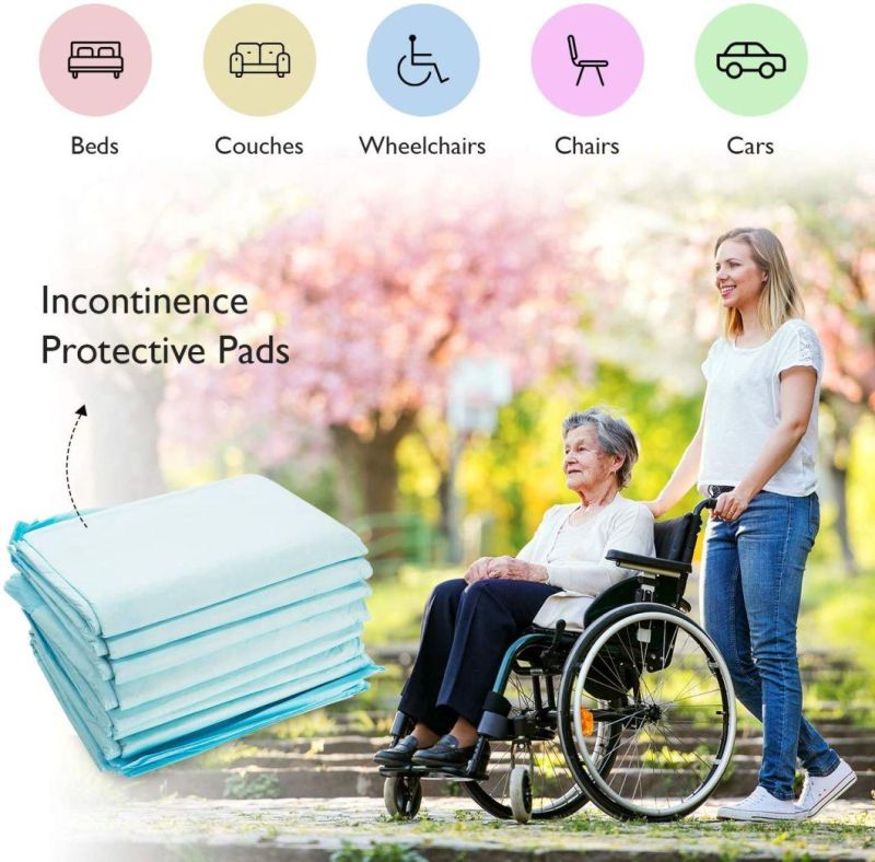 Adult Incontinence Pad Disposable Non Woven Fabric Badsheets with High Absorbent Under Pads