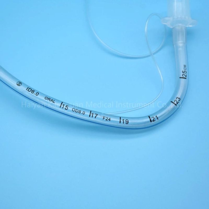 Cuffed or Uncuffed Oral Preformed (RAE) PVC Endotracheal Tube for Single Use