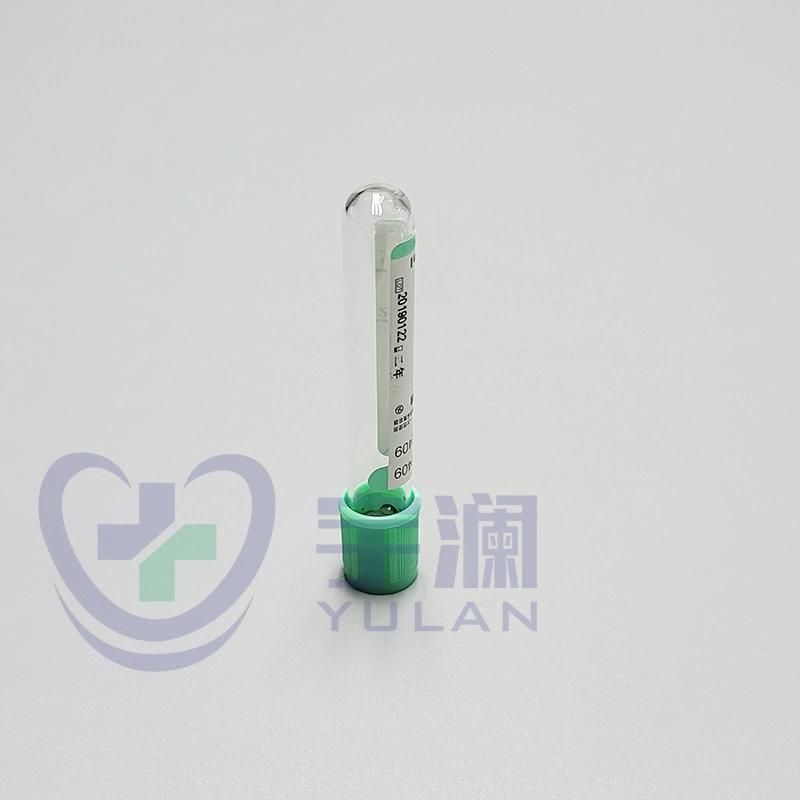 Disposable Pet Vacuum Blood Collection Tube Green Cap Heparin Tube 2ml