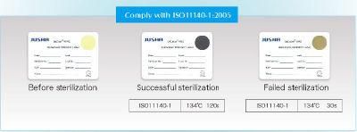 Jusha Sterilization Indicator Labels with Lead Free Formulation