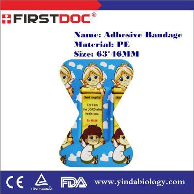 High Quality OEM 63*46mm PE Material Cartoon Color Butterfly Style Adhesive Bandages