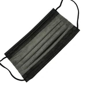 Highly Recommended Good Breathable Disposable Black Ear Loop 3 Ply Melt-Blown Face Mask