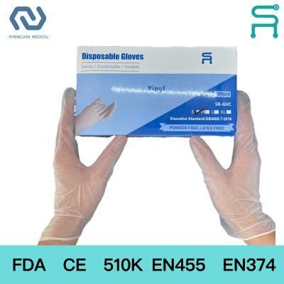 Disposable PVC Gloves Food Grade FDA CE Powder Free Vinyl Gloves