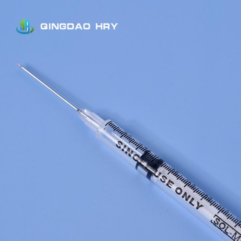 High Quality Dead Space Disposable Injection Syringe or Injector with Needle 1ml