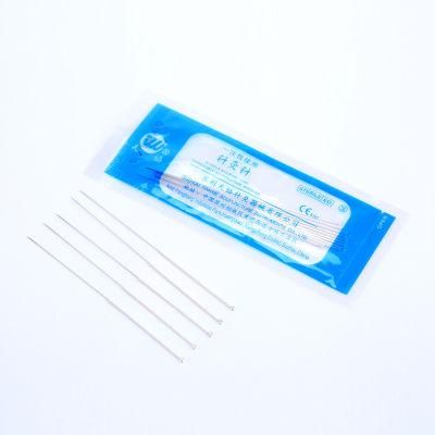 Tianxie High Quality Disposable Sterile Silver Wire Handle Acupuncture Needles with Plastic Bag Packing