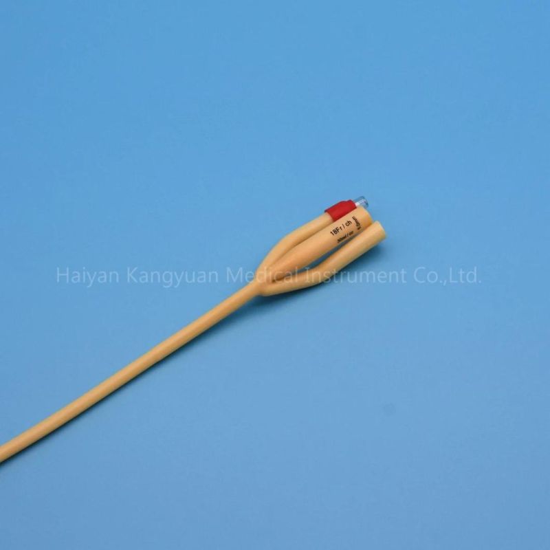 Silicone Coated Latex Foley Catheter Medical Instrument