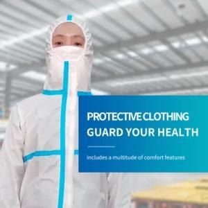Protective Clothing Manufacturers Wholesale Disposable Medical Protective Clothing Isolation Gown PP+PE SMS En14126 Type 3/4 Sugical Gown