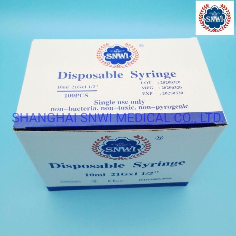 Disposable Medical Sterile Plastic Syringe with Needle