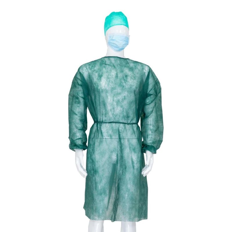 Disposable Waterproof PP+PE Surgical Gown Hospital Use Medical Adult Use Anti-Bacterial Isolation Gown