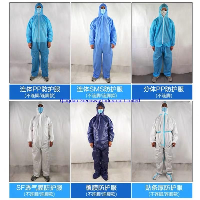 Non Woven Safety Disposable SMS Isolation Gown