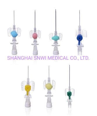Medical Equipment Sterile IV Catheter/IV Cannula with Wings and Injection Port 14G to 24G