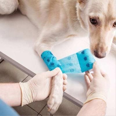 Printing Non Woven Self Adhesive Vet Wrap Cohesive Bandage