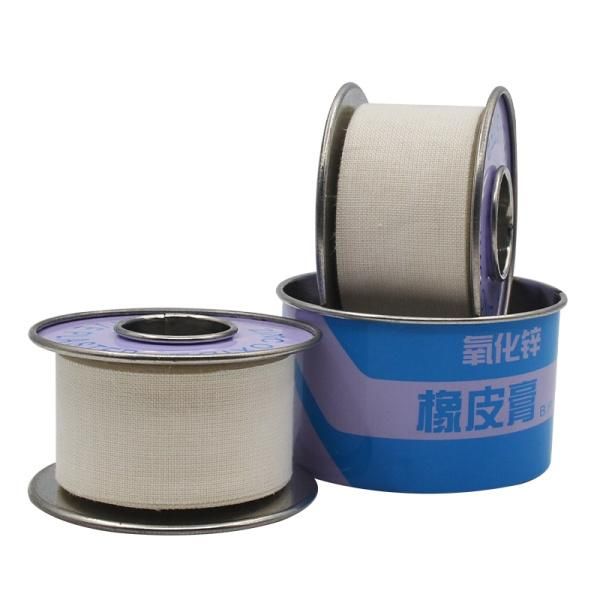 Cotton Tape Zinc Oxide Tape Medical Adhesive Plaster with Metal Tin Pack