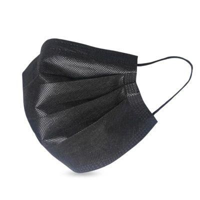 Factory Wholesale Price 95% Bfe 10 PCS Bag Filter Non Medical Adult Black Disposable Protective 3ply Face Masks with Earloop