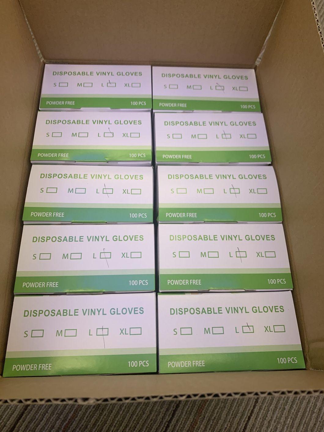 Disposable Powder Free PVC Hand Gloves Vinyl