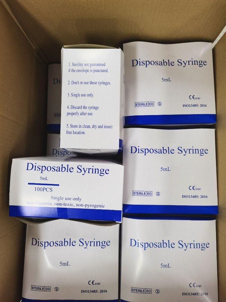 Medical Disposables Syringe Hospital Sterile Syringe with Needle Luer Slip