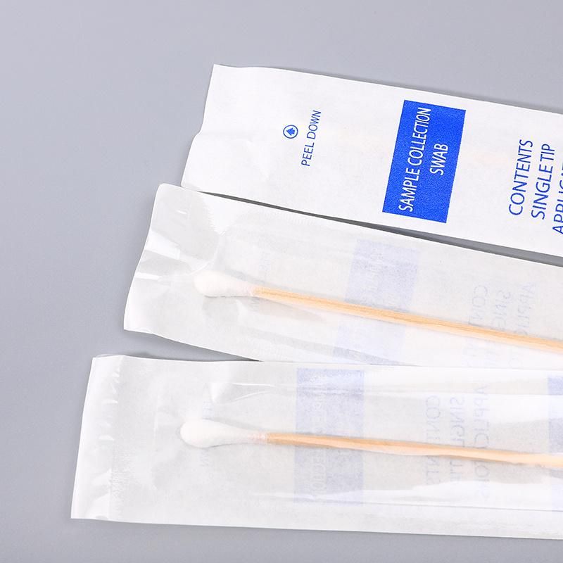 in Stock Sterile Medical Round Cotton Single Tip Swab
