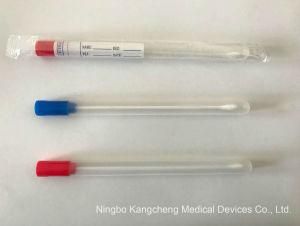 Ce Certificated Female Plastic Stick Sterile Viscose Swab (Flexible Tube, Material: PS)