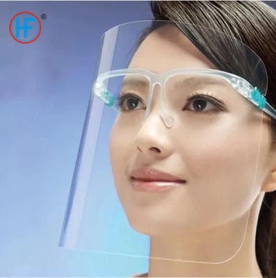 Mdr CE Approved Hengfeng OEM Safety Disposable Double-Sided Film Clear Plastic Face Shield