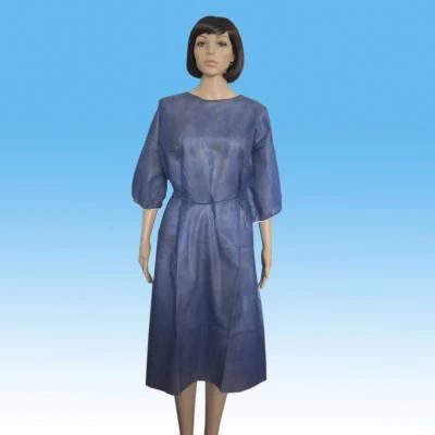 Blue Polypropylene Non Woven Lightweight Disposable Isolation Opaerating Gown