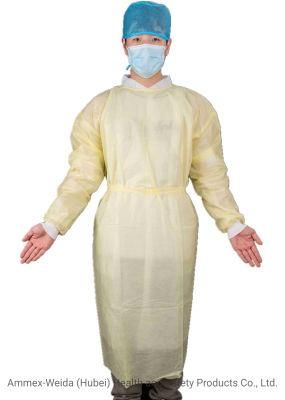 Ultrasonic Heat Sealed Level-2 Disposable Medical Use SMS Isolation Gown Hospital Use Fluid-Resistance SMS Surgical Gown