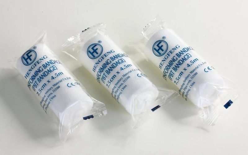 Wholesale Bulk Best Selling First Aid Wound Care Non-Woven Adhesive Hypafix Fixing Tape Rolls Pop PBT Conforming Bandage of Wound Dressing