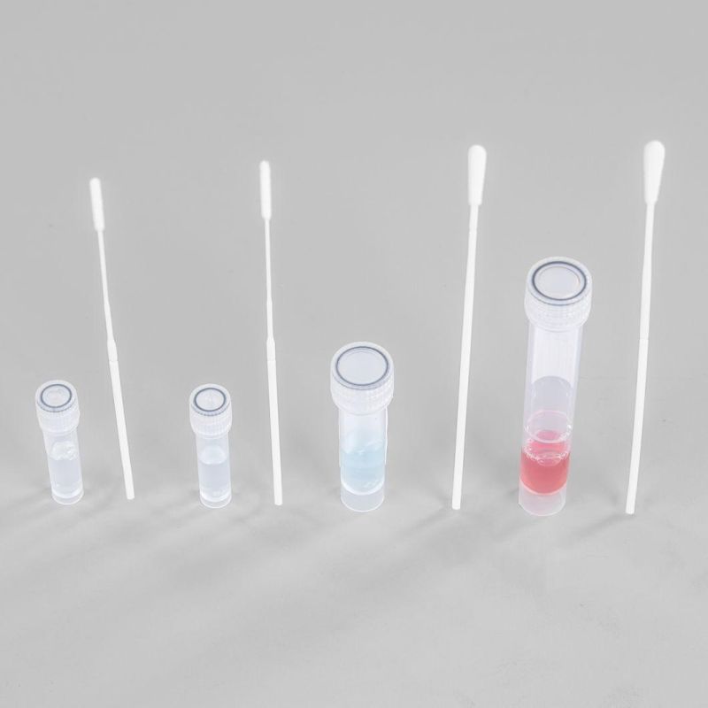 Medical Supply Test Kit Disposable Sampling Sterile Flocked Nasal Swab Virus Collection Swab