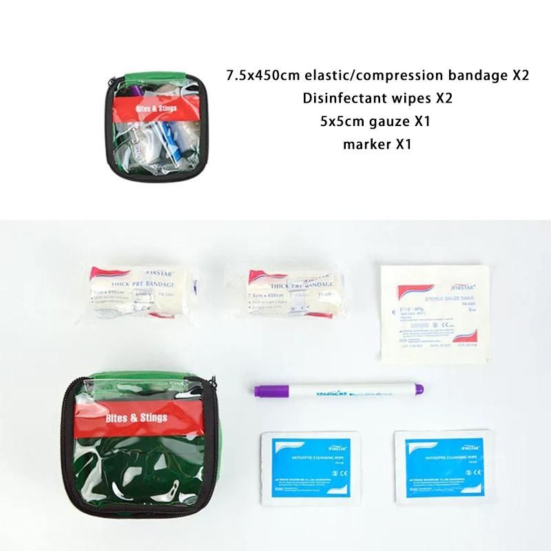 Family Outdoor Portable First Aid Kit Medical Emergency Supplies Contains 4 Small Packets