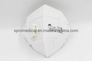 Ce Certified En149: 2001 +A1: 2009 White FFP2 Disposable Respirator Folding Mask with Valve Mask