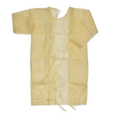 Disposable Isolation Gown Yellow Medical Waterproof PP+PE Leve1 Isolation Gown Non Woven