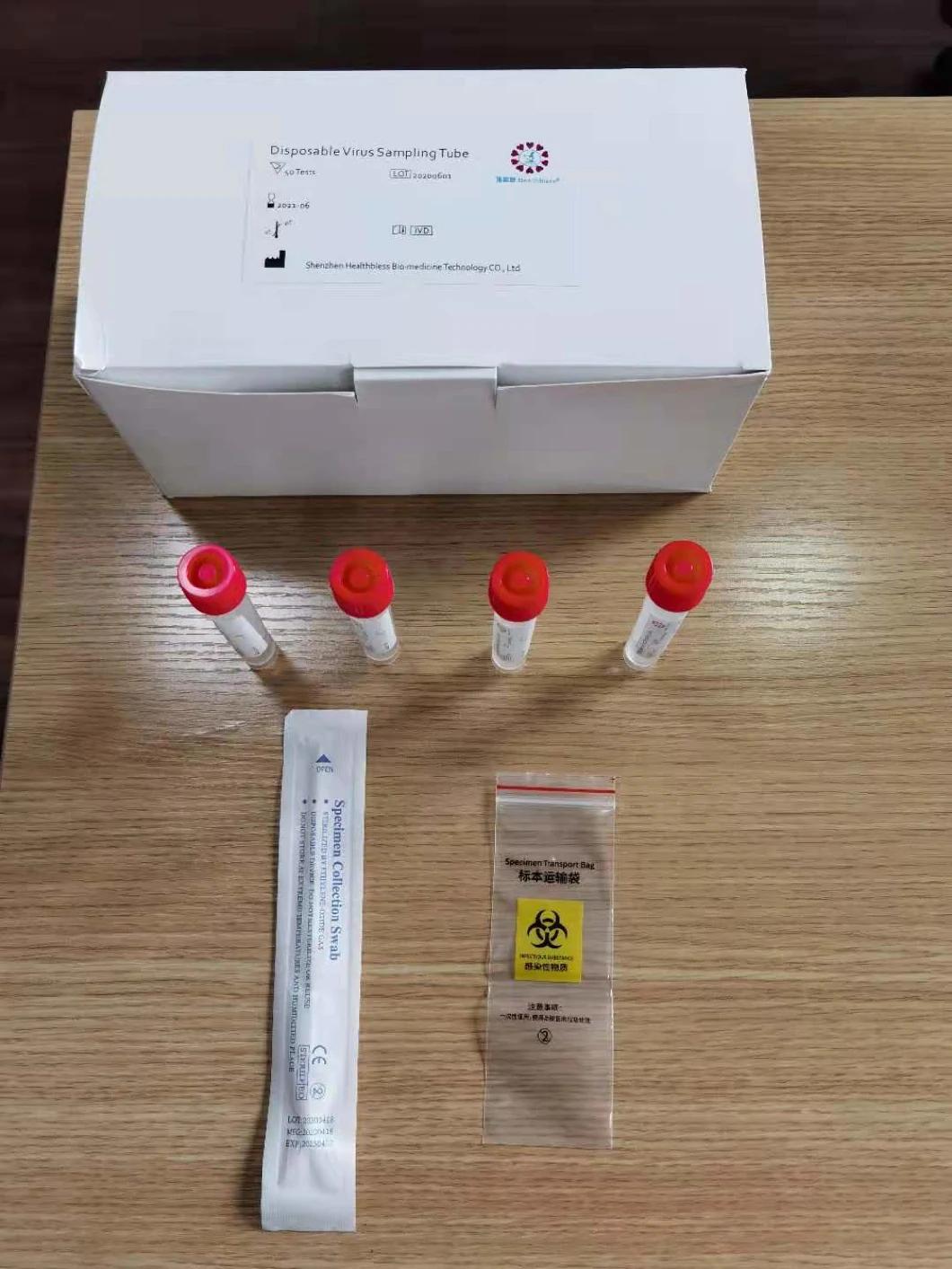 Virus Specimen Collection Kit Virus Sampling Tube with Sterile Swab Sticks