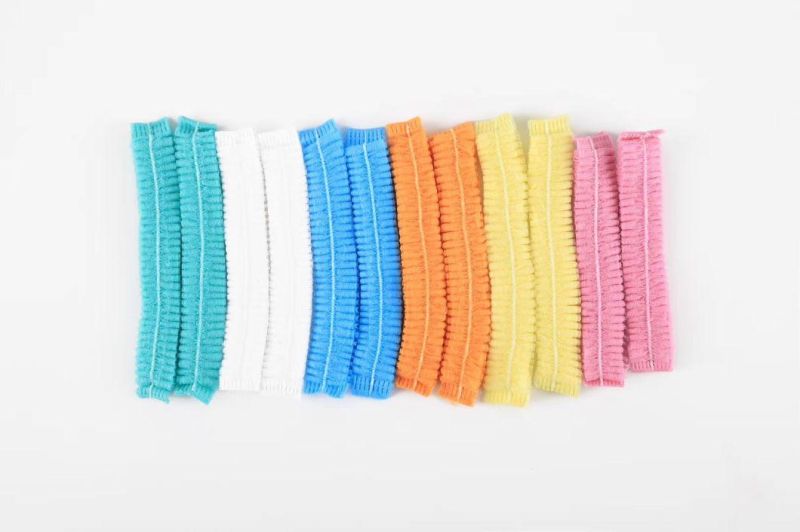 Medical Bouffant Head Cap Non Woven Disposable Nurse Round Mop Clip Head Cover Cap