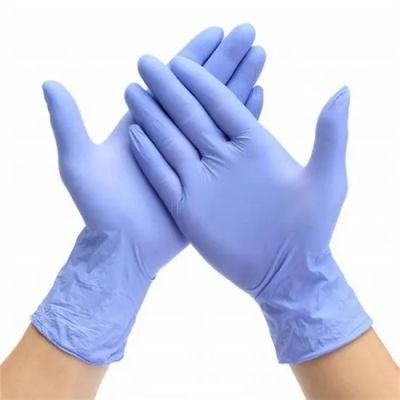 High Quality with Ce 100PCS/Box Blue Color Latex Protective Disposable Nitrile Gloves Powder Free Latex SGS