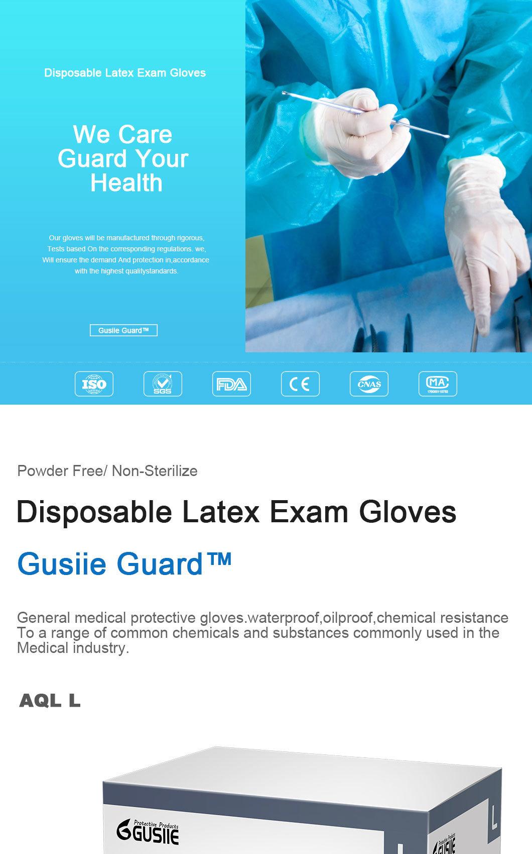Medical Gloves Disposable Latex Examination Gloves Powder Free and Powdered Natural Rubber