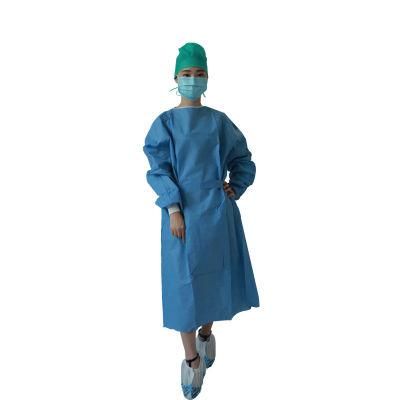 Wholesale Disposable Waterproof Blue Hospital Surgeon Long Sleeve Surgical Sterile Doctor Gowns