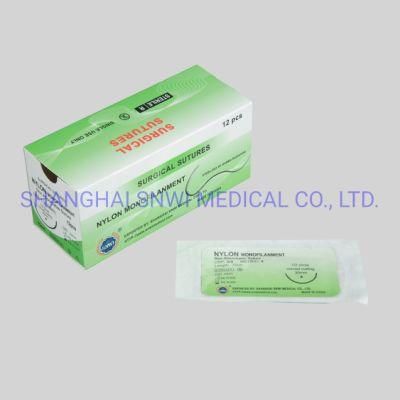 Medical Supply Absorbent Surgical Suture Nylon with Needle for Hospital Use