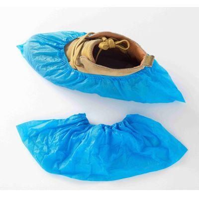 Machine Made Nonwoven One Time Use Medical CPE Plastic Shoe Cover