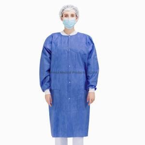 Ready to Ship on Stock Low Price Waterproof Blue Lab Coat Lab Jacket