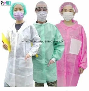 Surgical/Medical Supply Protective Gown/Smock Disposable Nonwoven PP SMS Visitor Lab coat