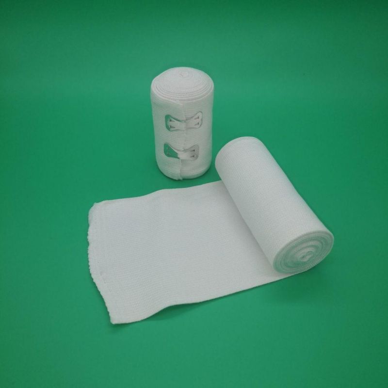 ISO Factory High Compression White Elastic Bandage Fixing Band