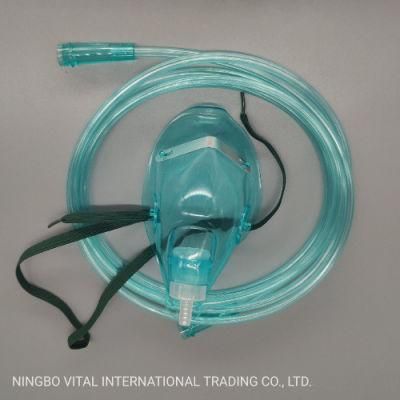 Elongated Under The Chin 2m Crush Resistant Tubing Medical Disposable Adult XL Oxygen Mask