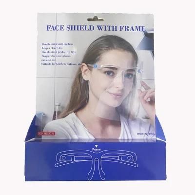 Transparent Anti Splash Plastic Safety Face Cover Shield with Glasses