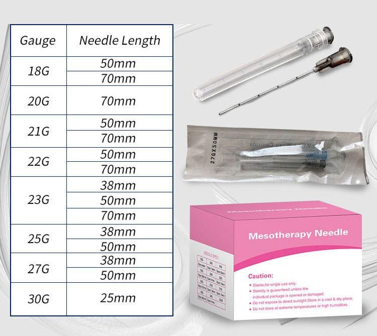 Best Selling Hyaluronic Acid Injections Needle Blunt Fine Micro Cannula 25g 27g