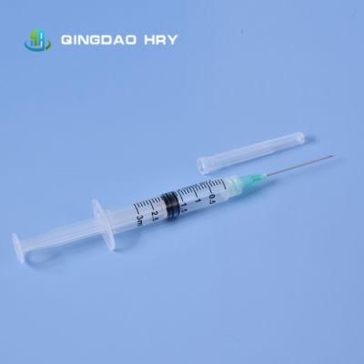 Fast Delivery of Disposable Medical 3 Ml Luer Lock Veterinary Injection Syringe with Needle From Factory