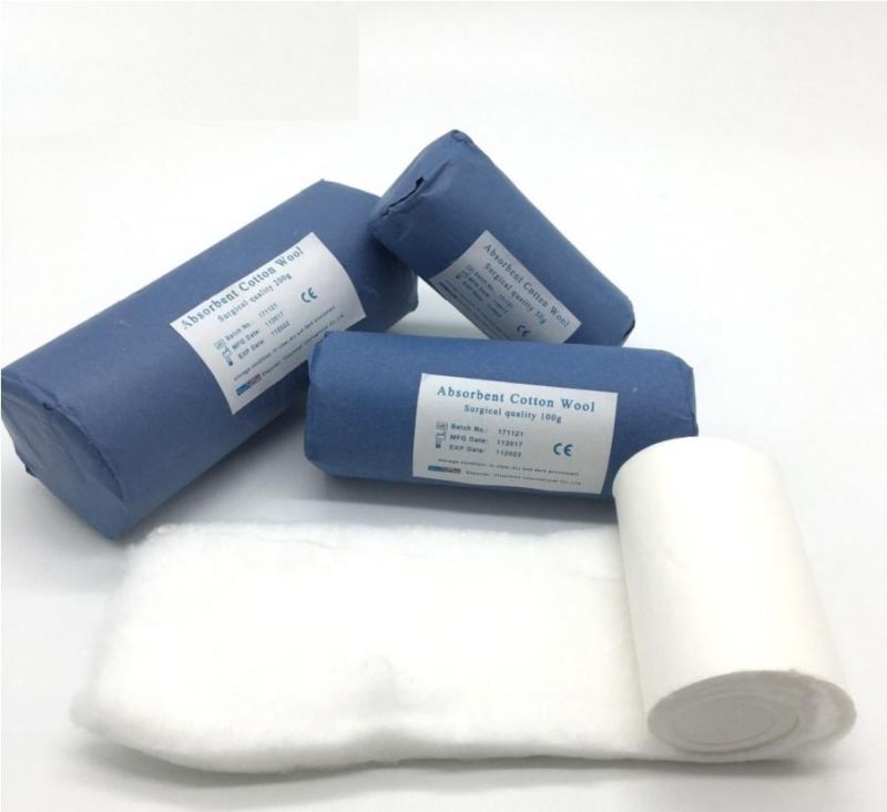 FDA Medical Supplies Absorbent Disposable Pure Cotton Wool Rolls